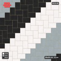 Interlock (Pasco) 20x30 cm · RC23-59 · Stepped Herringbone (3:2), Three-Tone Stripes 2x