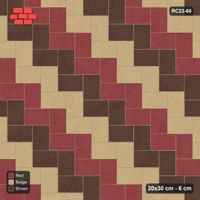 Interlock (Pasco) 20x30 cm · RC23-60 · Stepped Herringbone (3:2), Three-Tone Stripes 1x