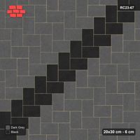 Interlock (Pasco) 20x30 cm · RC23-67 · Stepped Herringbone (3:2), Accent Diagonals