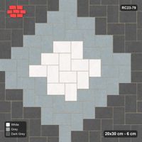 Interlock (Pasco) 20x30 cm · RC23-79 · Stepped Herringbone (3:2), Diamond Medallion