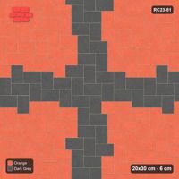 Interlock (Pasco) 20x30 cm · RC23-81 · Stepped Herringbone (3:2), Cross Feature