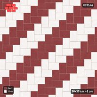 Interlock (Pasco) 20x30 cm · RC23-84 · Stepped Herringbone (3:2), Diagonal Stripes, 25B Kerb Frame
