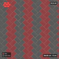 Interlock (Pasco) 20x30 cm · RC23-90 · Stepped Chevron (3:2), Chevron Stripes 1x
