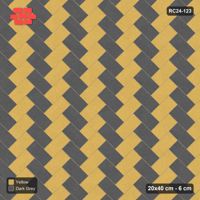 Interlock (Pasco) 20x40 cm · RC24-123 · Herringbone 45, colour by unit direction - Mustard Slate