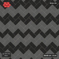 Interlock (Pasco) 20x40 cm · RC24-125 · Herringbone 45, 40 cm colour bands - Night Sky