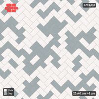 Interlock (Pasco) 20x40 cm · RC24-135 · Herringbone 45, tonal blend - Salt & Pepper