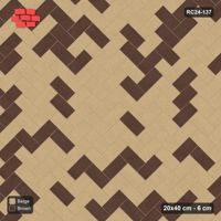 Interlock (Pasco) 20x40 cm · RC24-137 · Herringbone 45, tonal blend - Sandstone