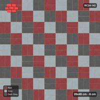 Interlock (Pasco) 20x40 cm · RC24-142 · Double basketweave, block checker - Urban Brick