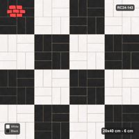 Interlock (Pasco) 20x40 cm · RC24-143 · Basketweave, block checker 2x2 - Contrast