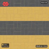 Interlock (Pasco) 20x40 cm · RC24-145 · Basketweave, 80 cm colour bands - Mustard Slate