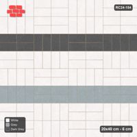 Interlock (Pasco) 20x40 cm · RC24-154 · Double basketweave, twin feature bands - Monochrome