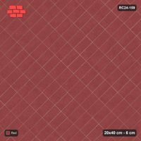 Interlock (Pasco) 20x40 cm · RC24-159 · Stack bond 45, solid colour - Terracotta Red