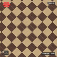 Interlock (Pasco) 20x40 cm · RC24-161 · Diagonal parquet, block checker - Sandstone