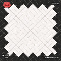 Interlock (Pasco) 20x40 cm · RC24-165 · Diagonal parquet, accent edge course - Contrast