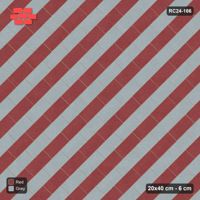 Interlock (Pasco) 20x40 cm · RC24-166 · Running bond 45, alternating courses - Brick & Ash