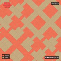 Interlock (Pasco) 20x40 cm · RC24-170 · Stack bond 45, 80 cm colour checker - Clay Court