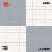Interlock (Pasco) 20x40 cm · RC24-179 · Panel checker 160 cm, horizontal and vertical stack panels - Salt & Pepper