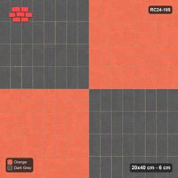 Interlock (Pasco) 20x40 cm · RC24-185 · Panel checker 160 cm, basketweave and vertical stack panels - Ember