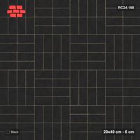 Interlock (Pasco) 20x40 cm · RC24-188 · Panel checker 80 cm, single-colour panels alternating in direction - Graphite