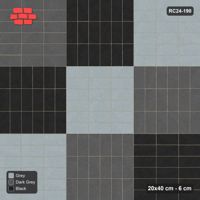 Interlock (Pasco) 20x40 cm · RC24-190 · Panel checker 120 cm, three-colour stack panels - Graphite Scale