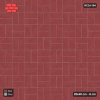Interlock (Pasco) 20x40 cm · RC24-194 · Basketweave field with 1-course soldier border - Brick & Ash