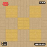 Interlock (Pasco) 20x40 cm · RC24-196 · Stack panels field with 2-course soldier border - Desert Sun
