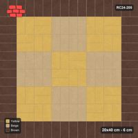 Interlock (Pasco) 20x40 cm · RC24-205 · Basketweave panels field with 2-course soldier border - Harvest Gold