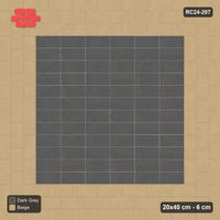 Interlock (Pasco) 20x40 cm · RC24-207 · Basketweave field with 3-course stretcher border - Stone & Earth