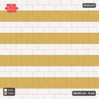 Interlock (Pasco) 20x40 cm · RC24-210 · Running bond 1/2 with soldier course every 2 courses - Ivory & Ochre