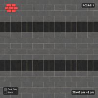 Interlock (Pasco) 20x40 cm · RC24-211 · Running bond 1/2 with soldier course every 5 courses - Night Sky