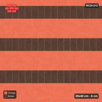 Interlock (Pasco) 20x40 cm · RC24-212 · Running bond 1/3 with soldier course every 3 courses - Burnt Clay