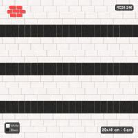 Interlock (Pasco) 20x40 cm · RC24-216 · Running bond 1/4 with soldier course every 4 courses - Contrast