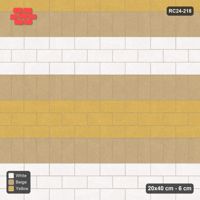 Interlock (Pasco) 20x40 cm · RC24-218 · Running bond 1/2 with soldier course every 3 courses - Golden Sand