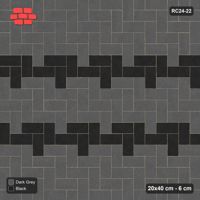 Interlock (Pasco) 20x40 cm · RC24-22 · Herringbone 90 with twin bands