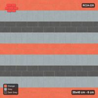 Interlock (Pasco) 20x40 cm · RC24-220 · Running bond 1/2 with soldier course every 2 courses - Sunset Slate