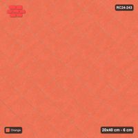 Interlock (Pasco) 20x40 cm · RC24-243 · Stack bond 45, solid colour with kerb frame - Coral