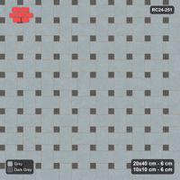 Interlock (Pasco) 20x40 cm · RC24-251 · Windmill with 10x10 Squares, 2-Tone - Charcoal Edge