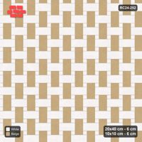 Interlock (Pasco) 20x40 cm · RC24-252 · Windmill with 10x10 Squares, H/V 2-Tone - Ivory & Sand