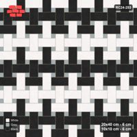 Interlock (Pasco) 20x40 cm · RC24-253 · Windmill with 10x10 Squares, Banded 2 Rows + Kerb - Tuxedo