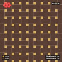Interlock (Pasco) 20x40 cm · RC24-256 · Windmill with 10x10 Squares, 2-Tone Rotated + Kerb - Harvest