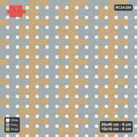 Interlock (Pasco) 20x40 cm · RC24-258 · Windmill with 10x10 Squares, Banded 2 Rows Rotated - Coastal