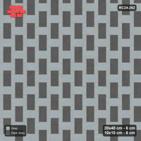 Interlock (Pasco) 20x40 cm · RC24-262 · Windmill with 10x10 Squares, H/V 2-Tone - Charcoal Edge