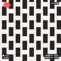 Interlock (Pasco) 20x40 cm · RC24-266 · Windmill with 10x10 Squares, H/V 2-Tone + Kerb - Contrast