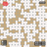 Interlock (Pasco) 20x40 cm · RC24-267 · Windmill with 10x10 Squares, Tonal Field - Coastal