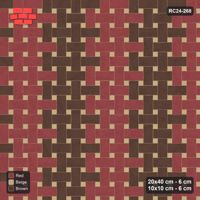 Interlock (Pasco) 20x40 cm · RC24-268 · Windmill with 10x10 Squares, Banded 3 Rows Rotated - Tuscany