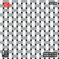 Interlock (Pasco) 20x40 cm · RC24-269 · Windmill with 10x10 Squares, 3-Tone Rotated + Kerb - Tuxedo