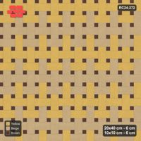 Interlock (Pasco) 20x40 cm · RC24-272 · Windmill with 10x10 Squares, Banded 2 Rows - Harvest Gold