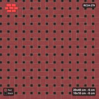 Interlock (Pasco) 20x40 cm · RC24-279 · Windmill with 10x10 Squares, 2-Tone + Kerb - Red & Black