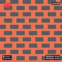 Interlock (Pasco) 20x40 cm · RC24-285 · Windmill with 10x10 Squares, H/V 2-Tone Rotated - Ember