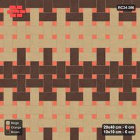 Interlock (Pasco) 20x40 cm · RC24-286 · Windmill with 10x10 Squares, Banded 3 Rows + Kerb - Autumn